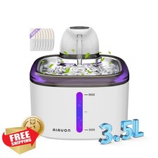 Cat Water Fountain 3.5L Wireless Battery Operated Stainless Steel