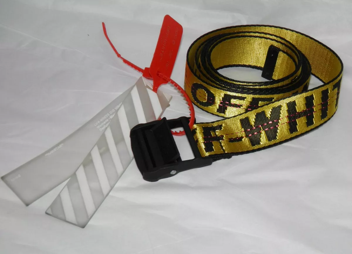 VIRGIL ABLOH OFF WHITE Industrial Belt YELLOW & BLACK BRAND