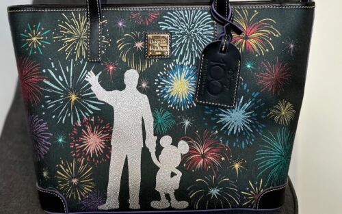 2023 Disney Park 100 Finale Dooney Bourke Partners Mickey Walt Firework Bag Tote - Picture 3 of 19