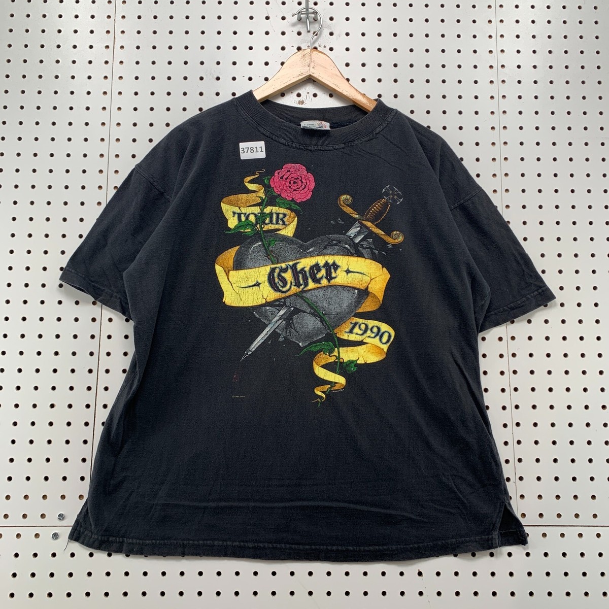 アイドル 90s vintage tour CHER T-shirt / size/ XL Vintage Cher Heart of Stone Concert 1990 Tour Band T-shirt