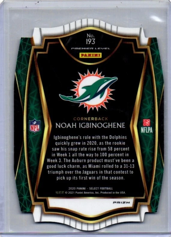 Noah Igbinoghene (RC) Zebra Die-Cut SSP Case Hit Super Short Print - Image 2 of 2
