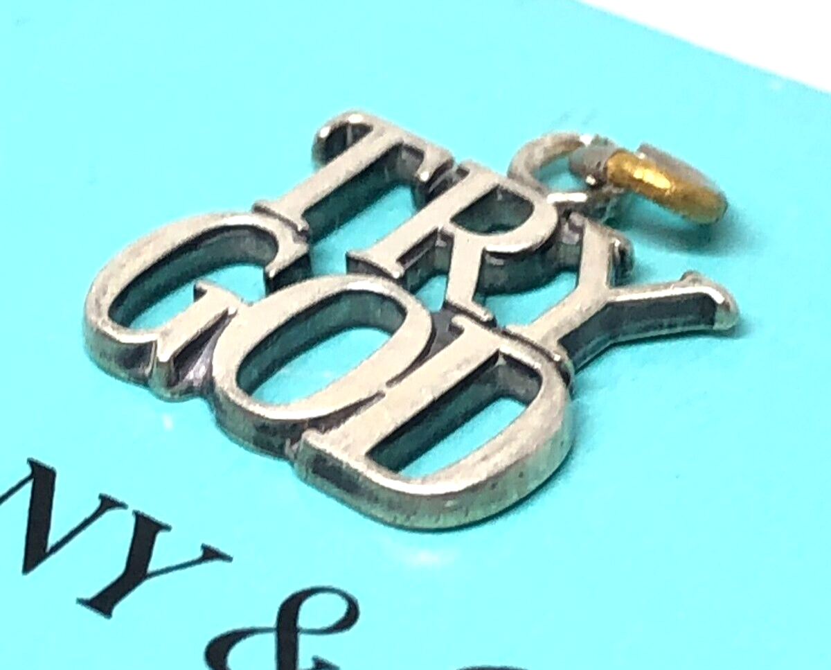 VINTAGE TIFFANY & CO 925 STERLING SILVER TRY GOD PENDANT w VINTAGE TIFFANY & CO 925 STERLING SILVER TRY GOD PENDANT w