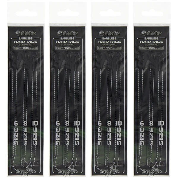 Carp Fishing Hair Rigs X 18 Rigs Barbless Size 6 8 10 Pike Carp Tackle Hooks - Image 4 of 4