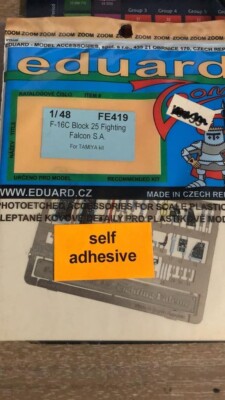 F-16C Block 25 Fighting falcon S.A.  Eduard FE419 1:48 PE for Tamiya