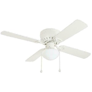 Harbor Breeze 42 In White Flush Mount Indoor Ceiling Fan With