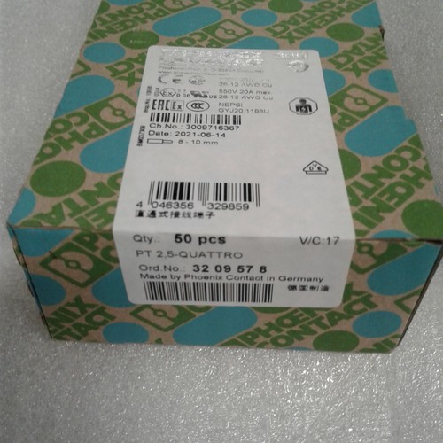Box of 50 Phoenix Contact 3209578 PT 2,5-Quattro - Factory Sealed Box - Picture 6 of 6