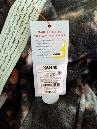 Extra Small Kids Boys Space Print Cozy Comfy Soft Fleece Belt Bath Robe NEW - Picture 2 of 3