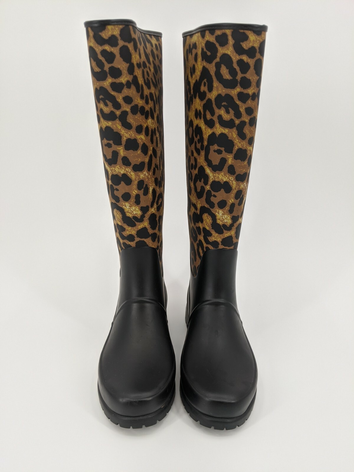 black cheetah rain boots