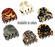 French Amie All Day Small Handmade Celluloid Acetate Sturdy Jaw Hair Claw Clip