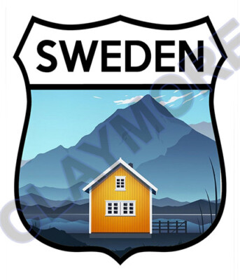 SCHWEDEN Skandinavische Wikinger Schwedisch Auto Aufkleber Camper Van Motorrad LKW