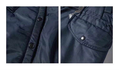 Parka Fliegerjacke dunkelblau kaltes Wetter Fellkapuze - Bild 19 von 31