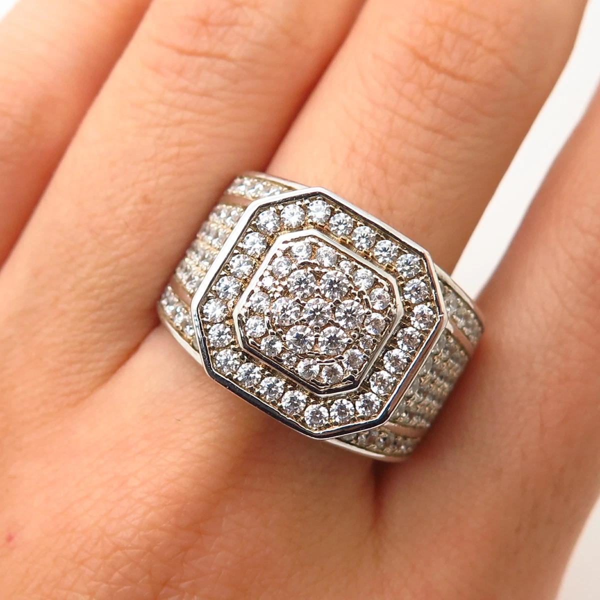 men's swarovski crystal rings