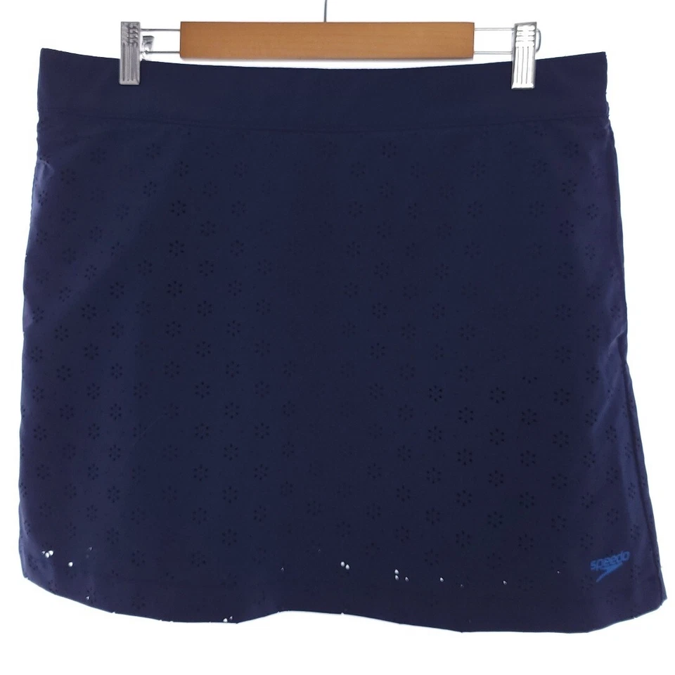 Speedo Floral Navy Blue Beach Swim Skort Womens Size Large - Image 3 of 4