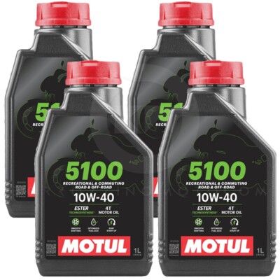 4 LT MOTORCYCLE ENGINE OIL MOTUL 5100 10W40 4T MA2 SEMI SYNTHETIC ESTER TECHNOSYNTHESIS