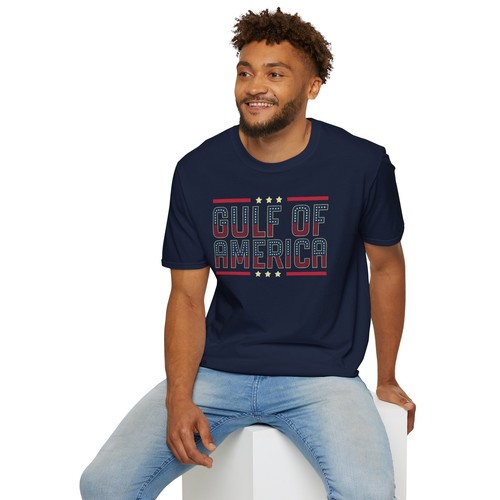 Gulf Of America T-shirt Funny Patriot Pride MAGA America Stars Trump Mexico S3XL - Afbeelding 46 van 46