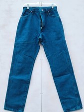 Vtg WRANGLER Womens Sz 11 x 30 Green/Turquoise Made In USA