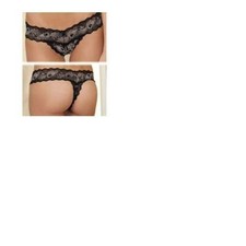 Crotchless Lace V-Thong