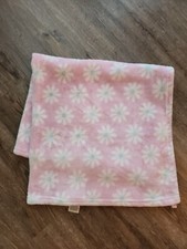 Baby Starters Pink White green Daisy Daisies Flowers Floral Plush Blanket 3