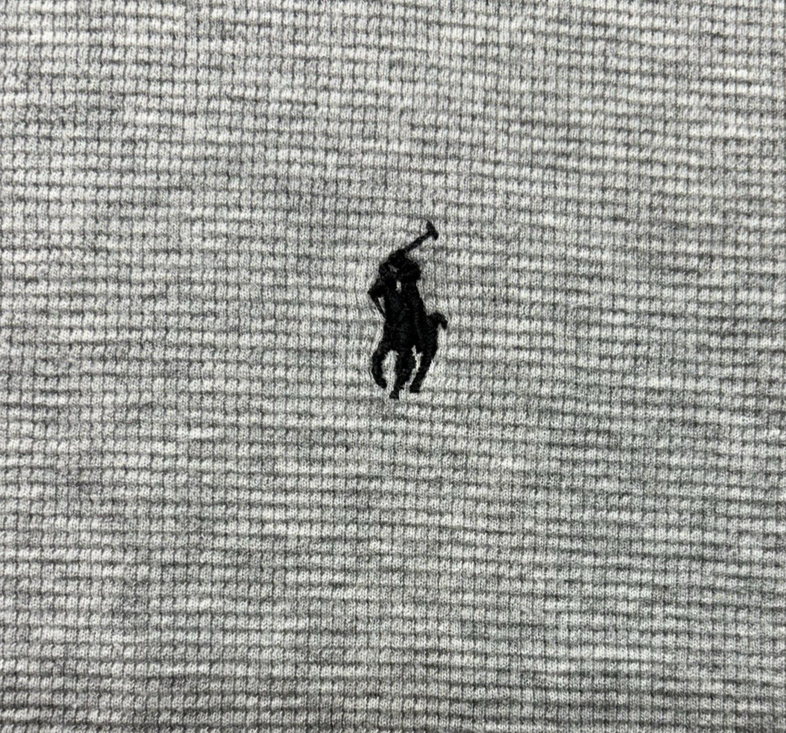 Polo Ralph Lauren taglia M girocollo camicia termica grigio nero logo pony