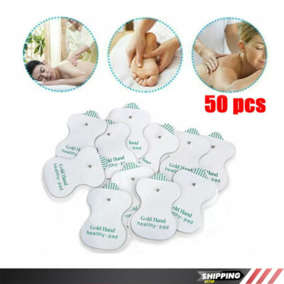 50PCS Snap On Replacement Pads For Massager & Electrode Pads TENS Unit USA