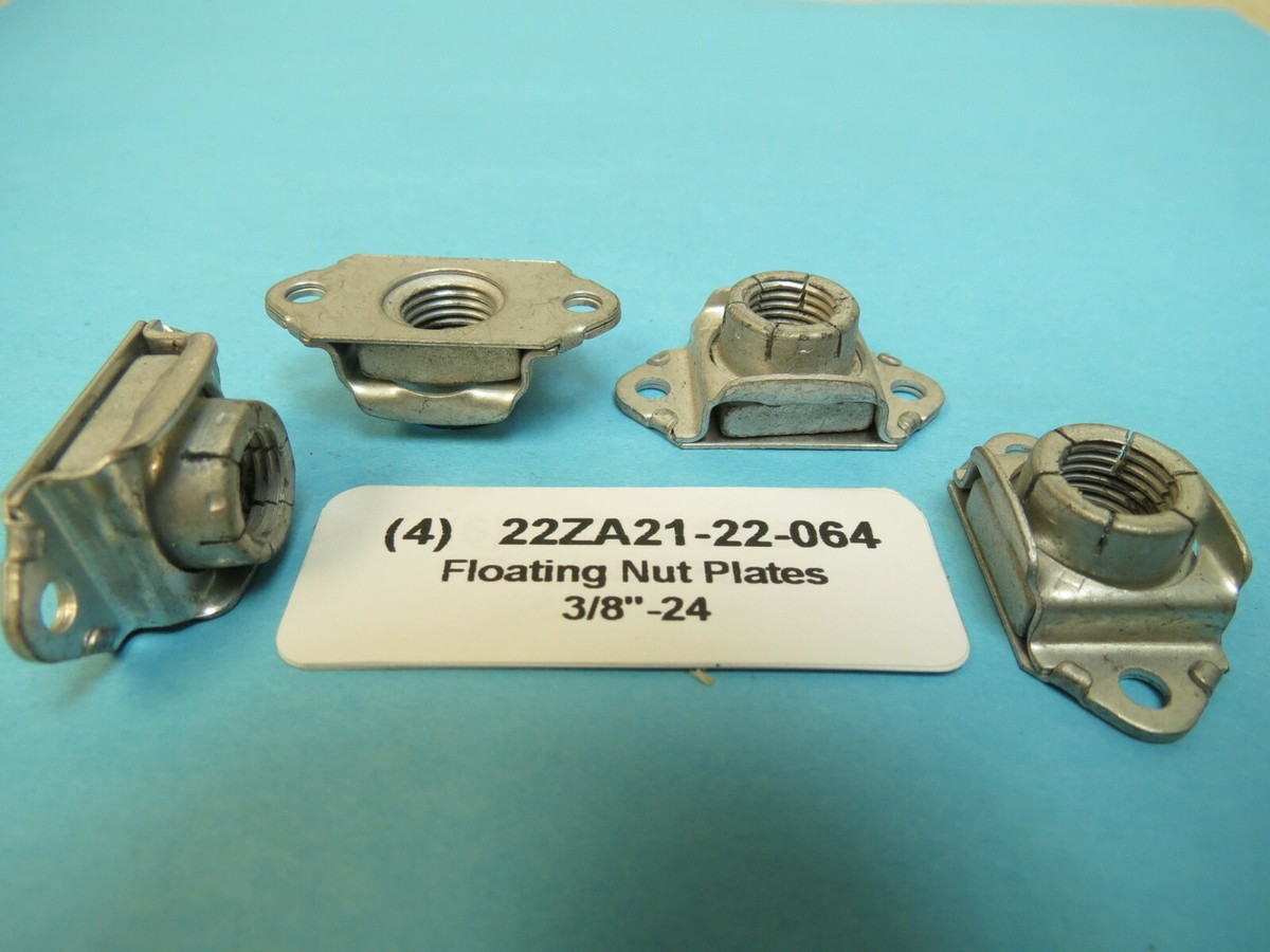 3/8”-24 Floating Heavy Duty Anchor Nut Plate Flexloc
