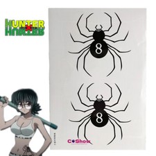 New HUNTER HUNTER Shizuku Cosplay Tattoo Sticker Spider Waterproof Tattoos Prop