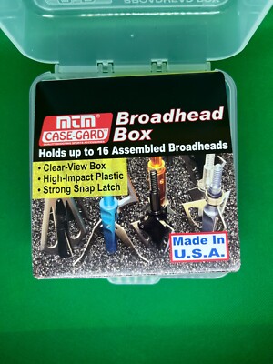 MTM CASE-GARD Broadhead Box BH16 Holds 16 Broadheads USA Free Shipping!