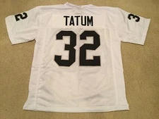 UNSIGNED CUSTOM Sewn Stitched Jack Tatum White Jersey - M, L, XL, 2XL, 3XL