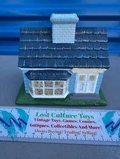 Vintage 1979 Byron Molds Little Blue House Ceramic Christmas Village