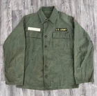 1940s WW2 US Military OG-107 Sateen Fatigue Button Up Field Shirts  (50s-60s)