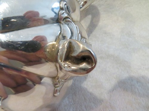 19th c French 950 silver large potbellied tea pot hazelnut finial - Bild 10 von 11
