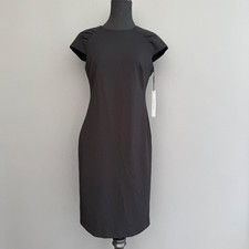 NWT Calvin Klein black dress - CD3C1F2J Cap Sleeve knee length Modest Size 4