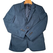 J Crew Ludlow Blazer Navy Blue Cotton Twill Sport Coat Size 12
