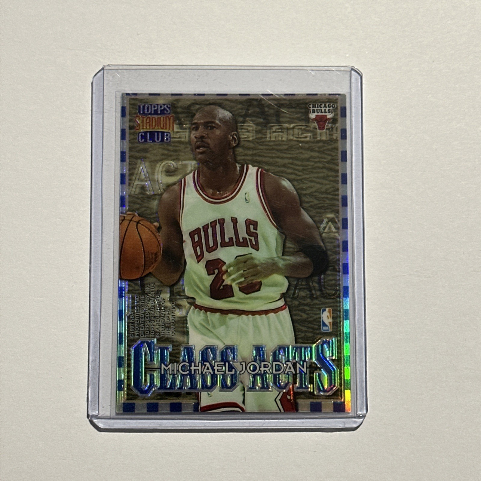 MICHAEL JORDAN/STACKHOUSE 1996 Stadium Club #CA1 REFRACTOR Class Acts SP