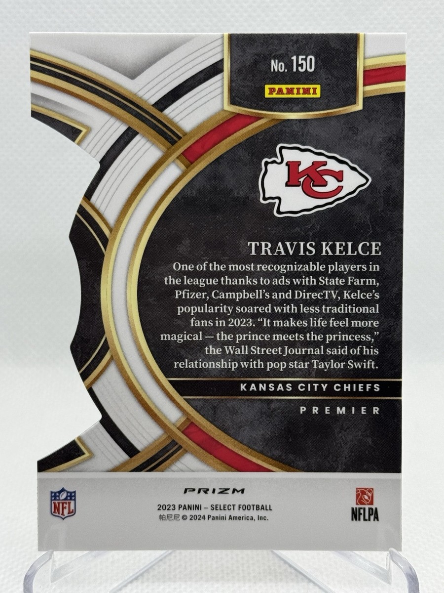 Travis Kelce 2023 Panini Select Zebra Premier Prizm Die Cut SSP