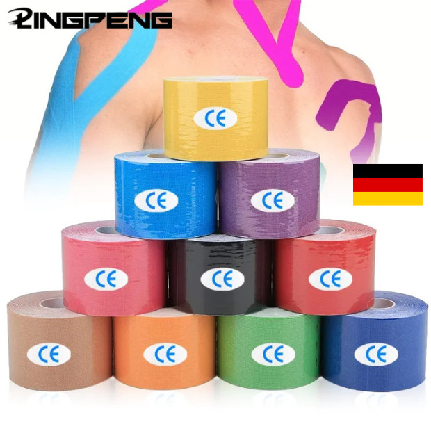 Kinesiologie Tape Sporttape Physiotape Fix Bandage 5m x 5cm Wasserfest Latexfrei