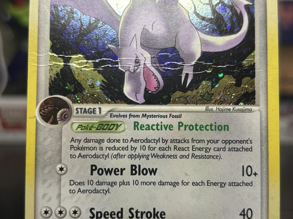 Pokemon TCG EX Legend Maker - Aerodactyl #1/92 - Rare Holo Card *Creased* - Image 4 of 4
