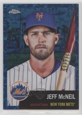 2022 Chrome Platinum Anniversary Toile White & Blue Refractor Jeff McNeil 0a6