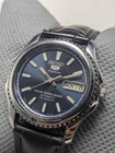 Boxed Seiko 5 Superior 7S36-0900 Blue Dial Japan Men Watch Vintage