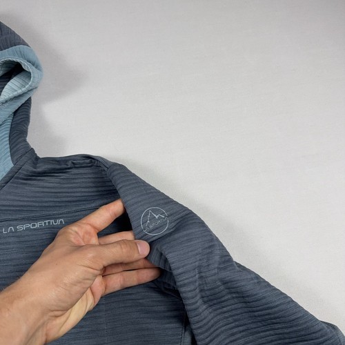 La Sportiva Training Day Hoody Mens L Blue Fleece Zip Sweatshirt Sweater Outdoor - Picture 3 of 17