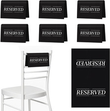 6 Pcs Reserved Seating Signs Reserved Chair Sign Printed Placeholder for Church