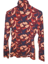 M SMYTHE Garnet Poppy soft Turtleneck pullover top long sleeve sweater Revolve