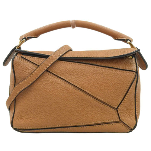 LOEWE Puzzle Bag Mini 322.30 Shoulder Bag Leather Light Brown #072