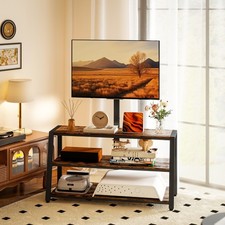 TV Stand with Swivel Bracket and Open Shelves for 32 - 70 Inch TVs