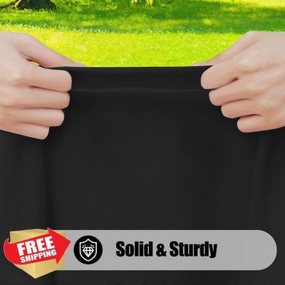 Smiry Picnic Table Cloth 6 Pack Waterproof Fitted Black 30x72