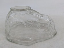 Vintage 1950's Pressed Clear Glass Rabbit Jelly Mould, CF