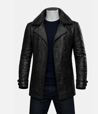 Leon S Kennedy Resident Evil Leather Jacket Black Genuine Hide Tactical Cosplay