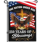 250th Anniversary USA Garden Flag 1776-2026 Patriotic Double Sided Yard Banner