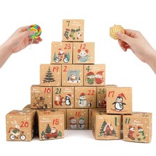 ONESING 24 Pcs DIY Christmas Advent Calendar Boxes for 2025, 24 Days Style-F