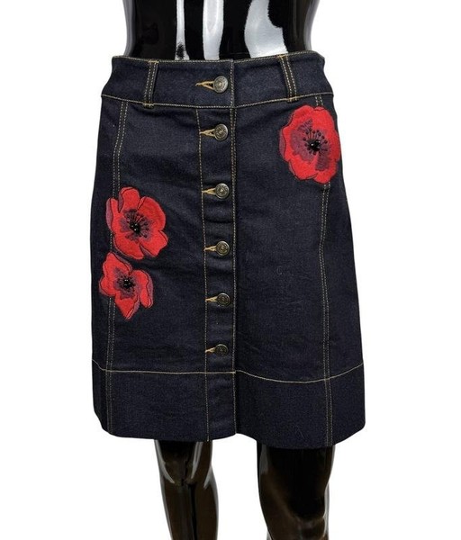 Women Kate Spade Skirt Navy Denim 34